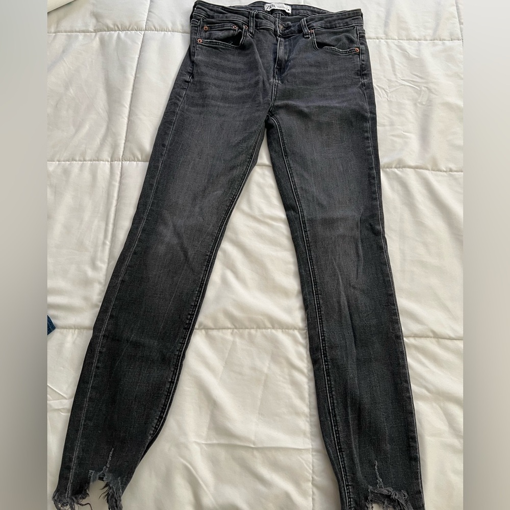 Zara Women's Dark Gray Skinny Jeans